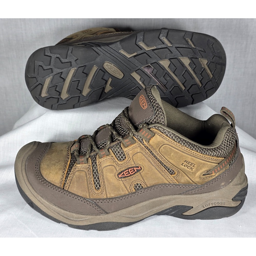 Keen Lansing Low Work Shoes Mens 8.5 Wide Brown Steel Toe 1027342 Hiking Trail - Picture 5 of 15